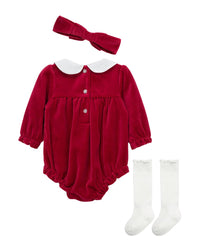 Little Me Smocked Bubble Set