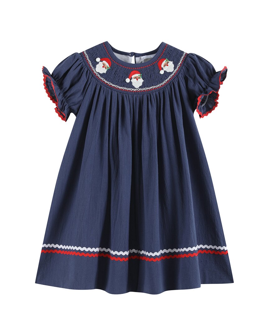 Lil Cactus Santa Smocked Bishop Dress