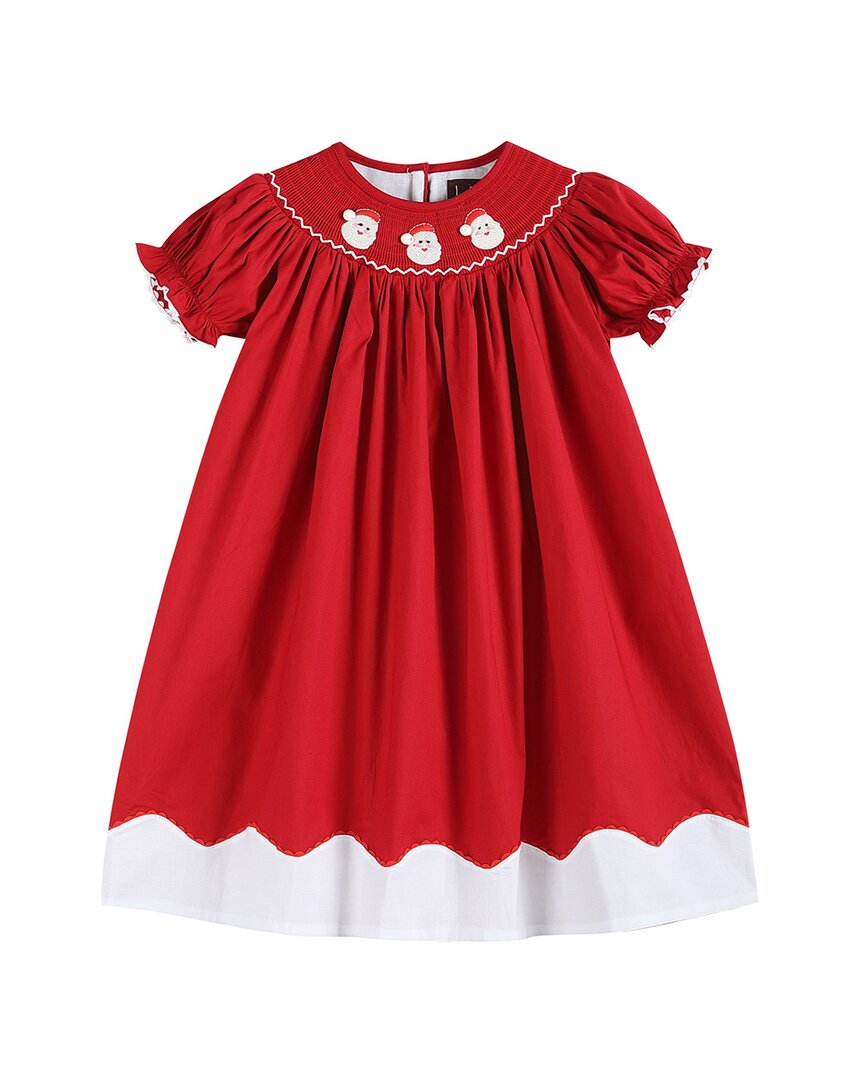 Lil Cactus Santa Smocked Bishop Dress