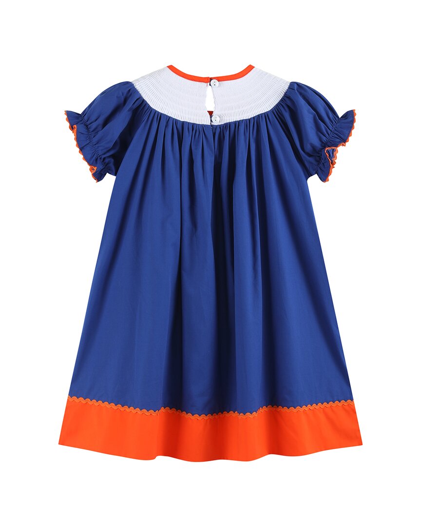 Lil Cactus Football Smocked Bishop Dress