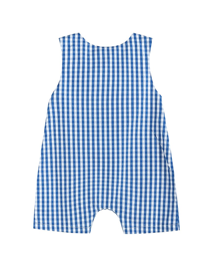Lil Cactus Gingham Pumpkin Smocked Shortall