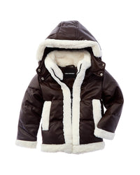 Urban Republic Coated Puffer Jacket Brown Multi