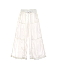 Tractr Tractr Jeans Drawstring Tiered Wide Leg Pull-On Pant