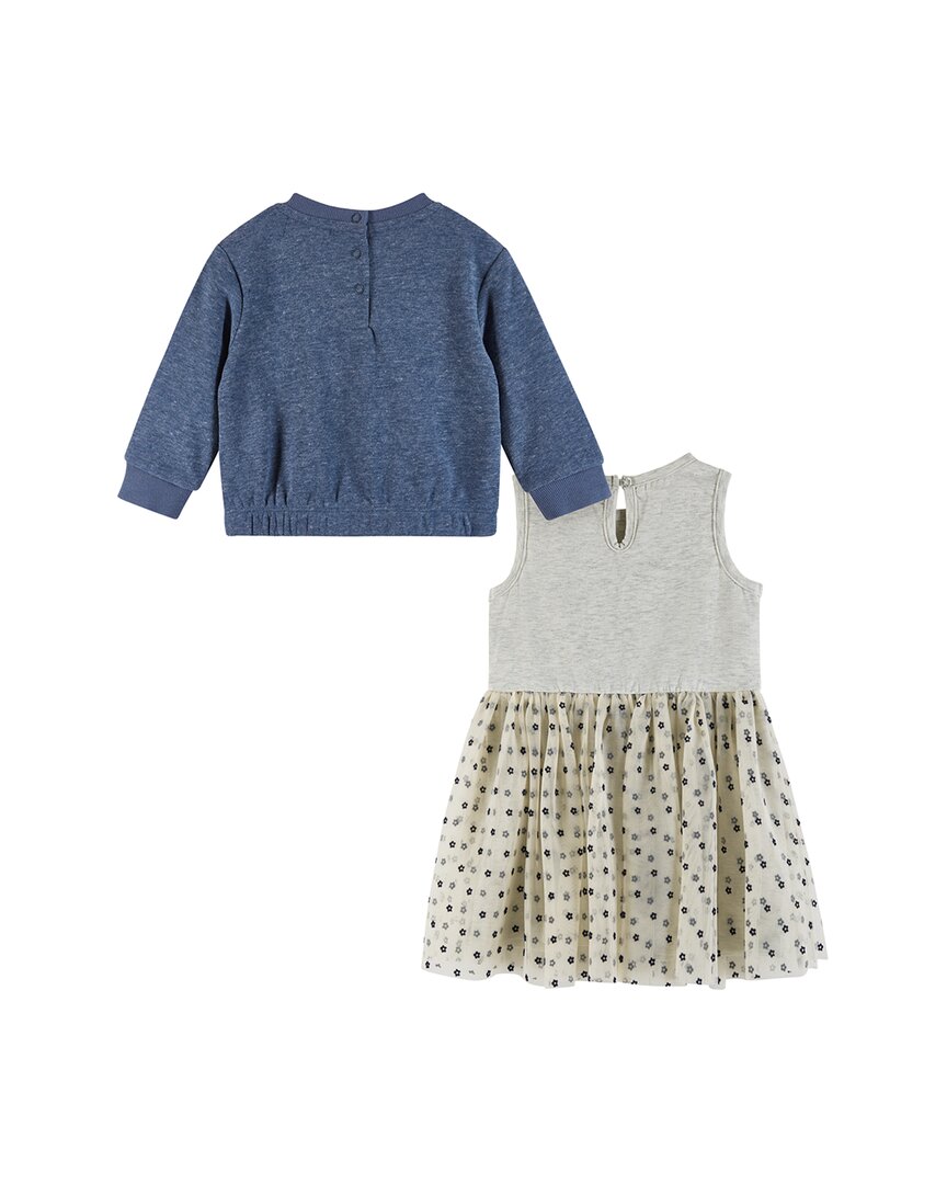 Andy & Evan Heather Terry Crewneck & Jersey Dress Set