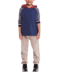 Andy & Evan Jersey Hooded T-Shirt & Jogger Set
