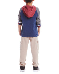 Andy & Evan Jersey Hooded T-Shirt & Jogger Set