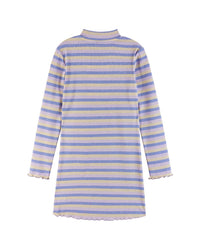 Andy & Evan Striped Mock Neck Dress