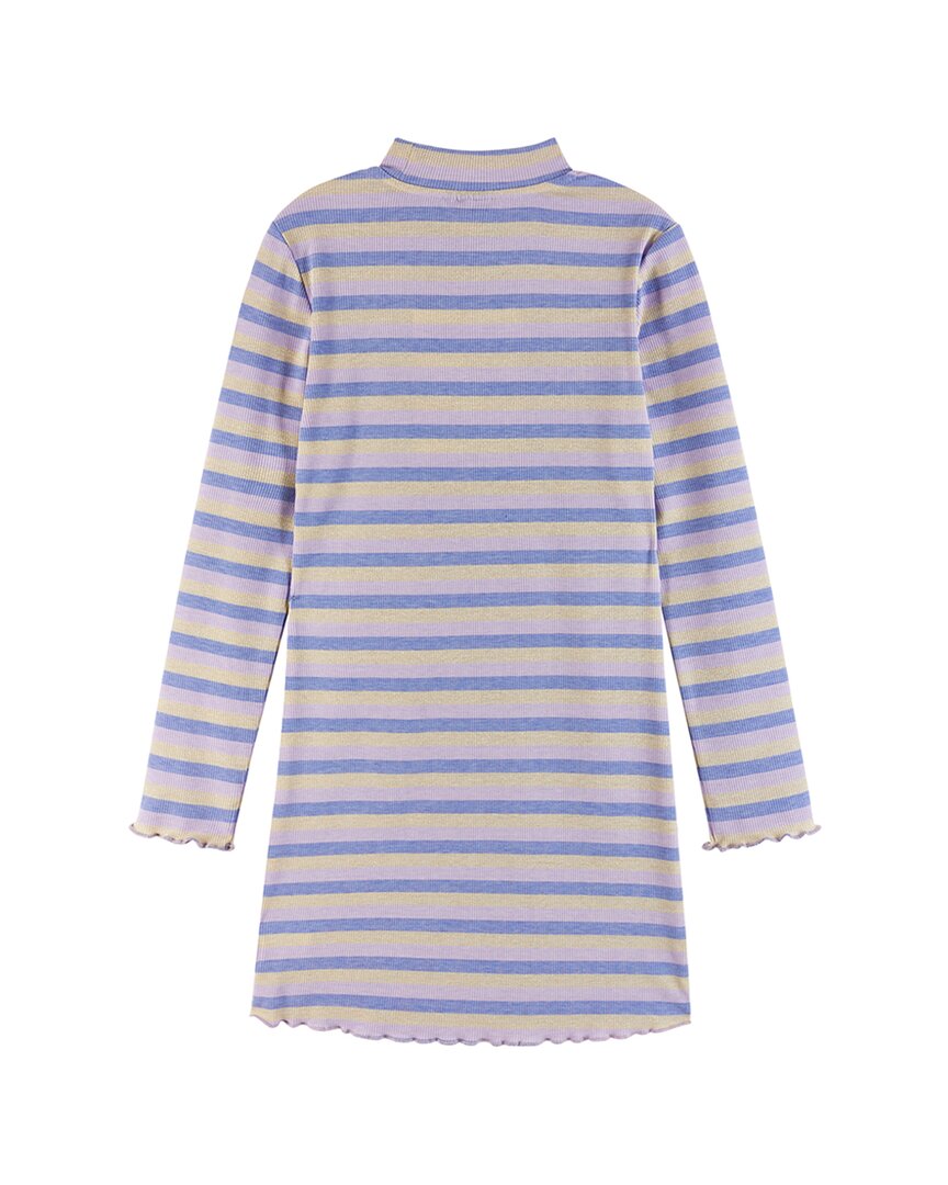 Andy & Evan Striped Mock Neck Dress