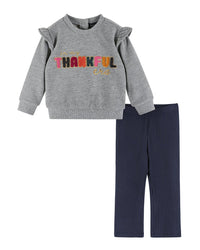 Andy & Evan Embossed Glitter Sweater & Legging Set