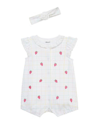 Little Me Strawberry Romper Headband
