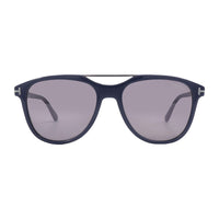 Tom Ford Sunglasses Aviator Full Rim, Black/Havana Frame and Smoke Lens FT109805A
