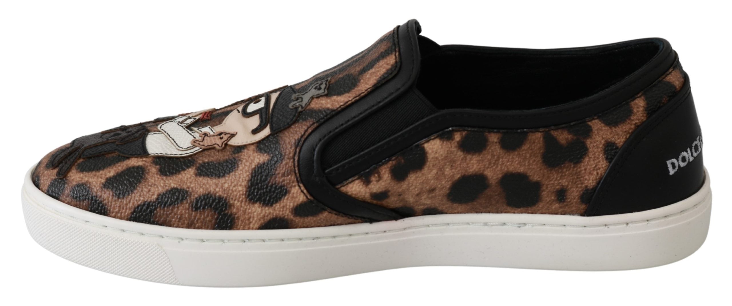 Dolce & Gabbana Leopard Print Slip-On Sneakers for Women