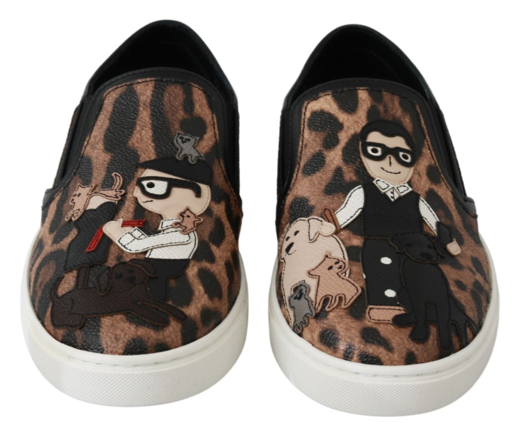 Dolce & Gabbana Leopard Print Slip-On Sneakers for Women