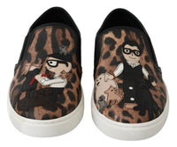 Dolce & Gabbana Leopard Print Slip-On Sneakers for Women