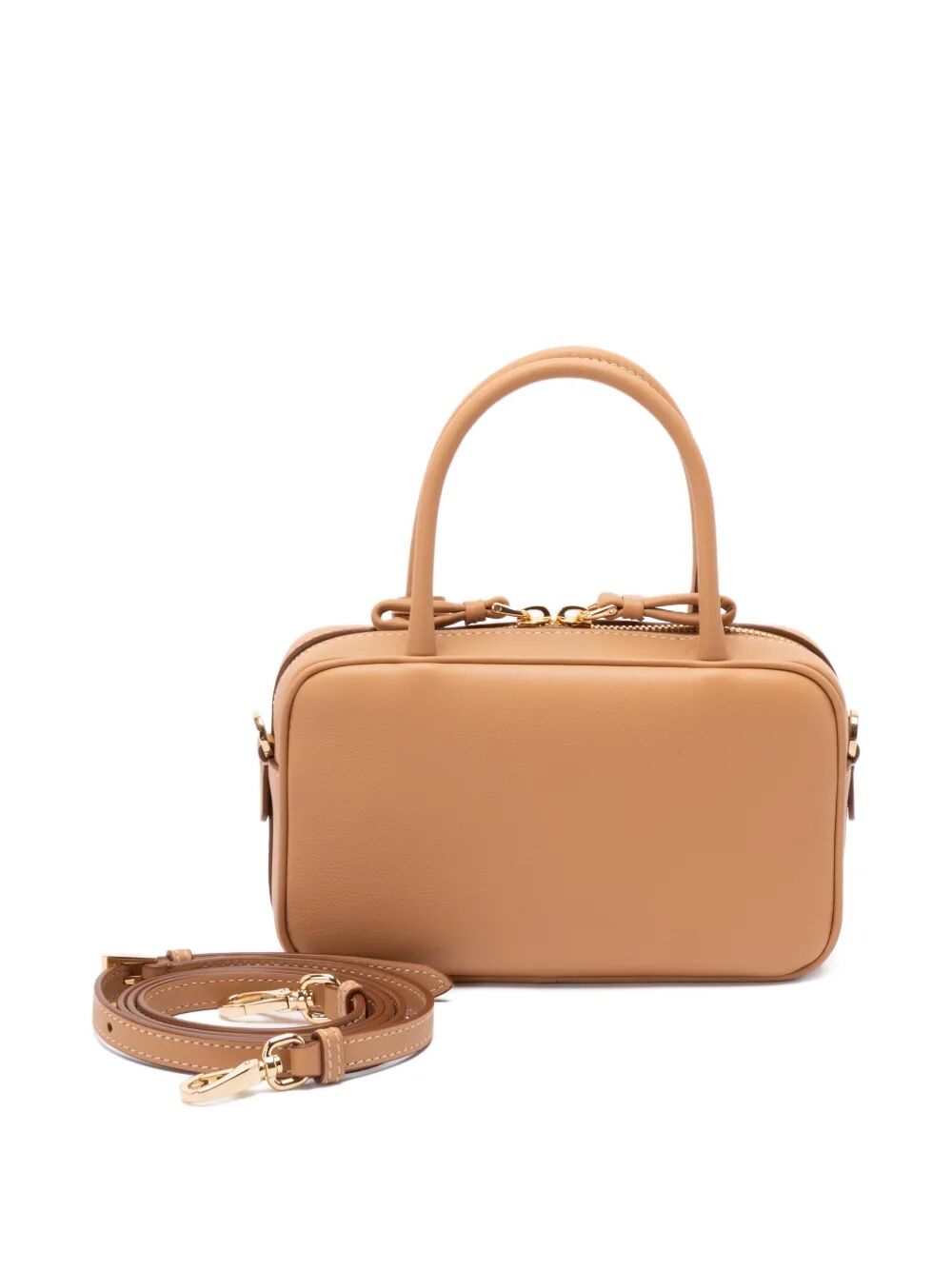 PRADA Mini Leather Top Handle Bag With Shoulder Strap Women