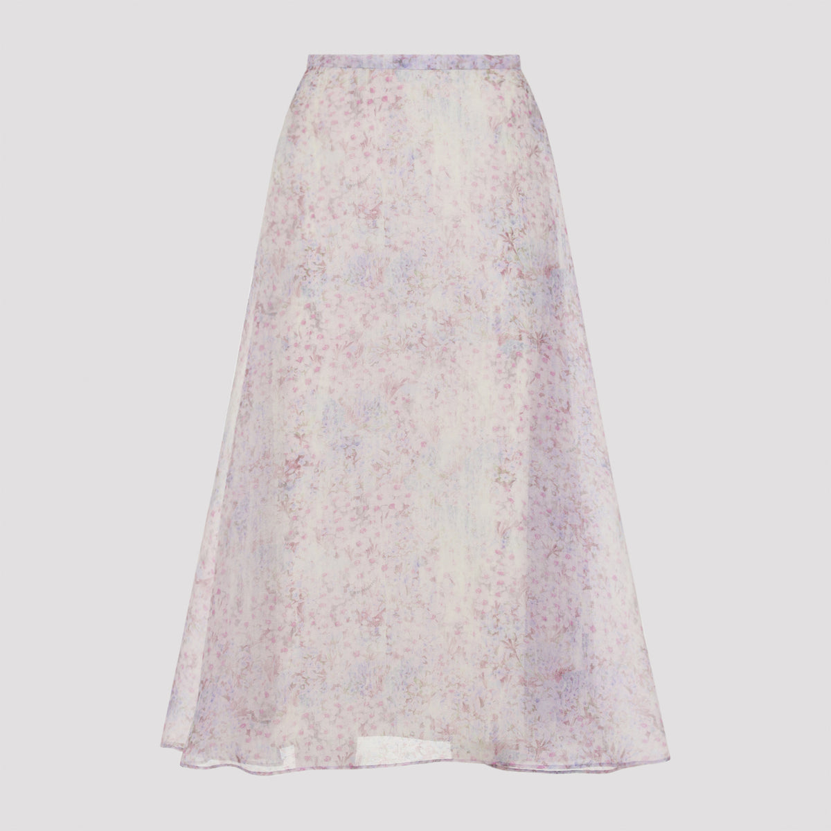 Alberta Ferretti Printed Organza Midi Skirt Women
