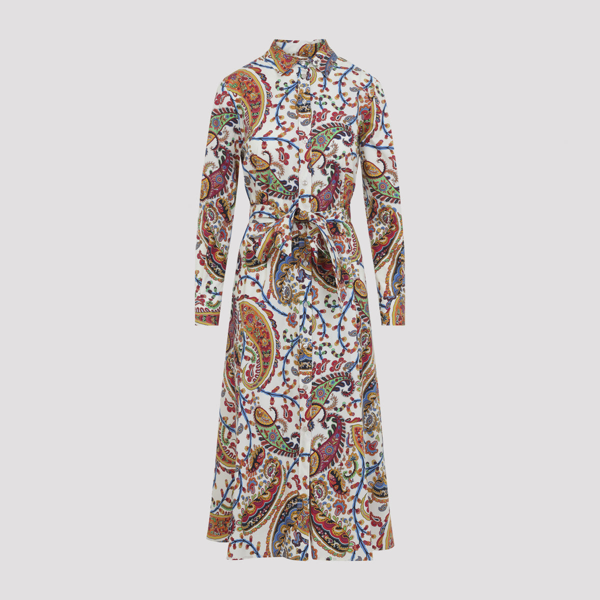 Etro Belted Midi Dress Women