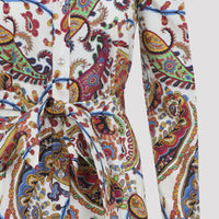 Etro Belted Midi Dress Women