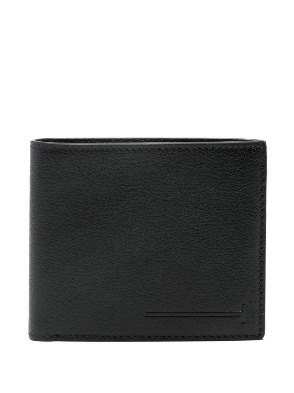 TOM FORD Supple Grained Leather Elongated T Line Classic Bi-Fold Wallet Women