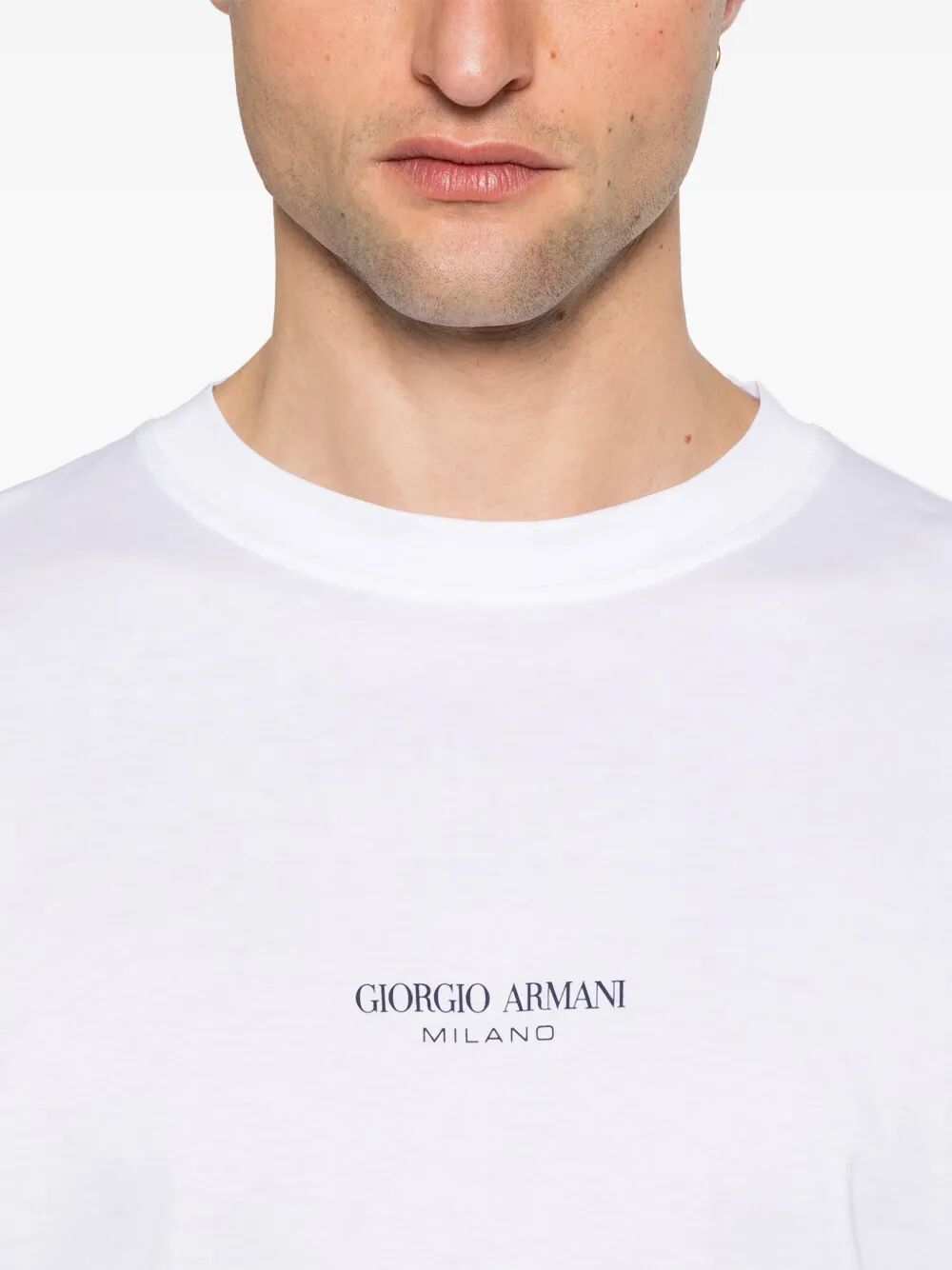 Giorgio Armani Men Cotton Interlock T-Shirt