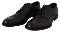 Dolce & Gabbana Dolce & Gabbana Black Leather Lace Up Mens Formal Derby Men's Shoes