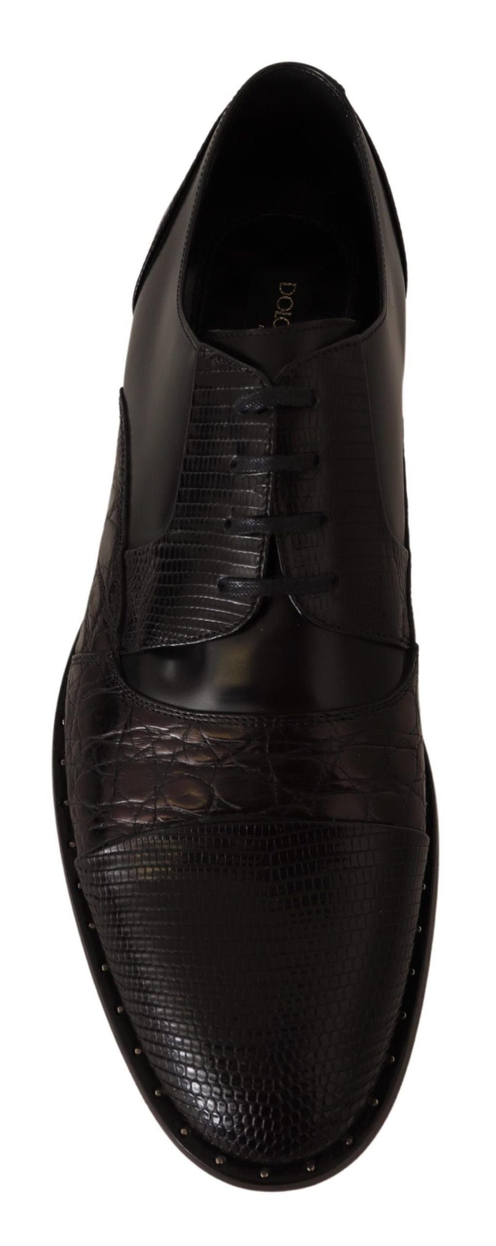 Dolce & Gabbana Dolce & Gabbana Black Leather Exotic Skins Formal Men's Shoes