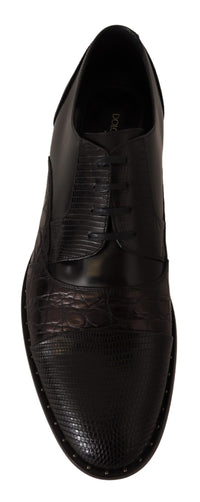 Dolce & Gabbana Dolce & Gabbana Black Leather Exotic Skins Formal Men's Shoes
