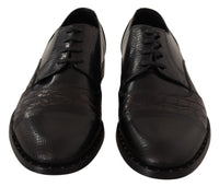 Dolce & Gabbana Dolce & Gabbana Black Leather Exotic Skins Formal Men's Shoes