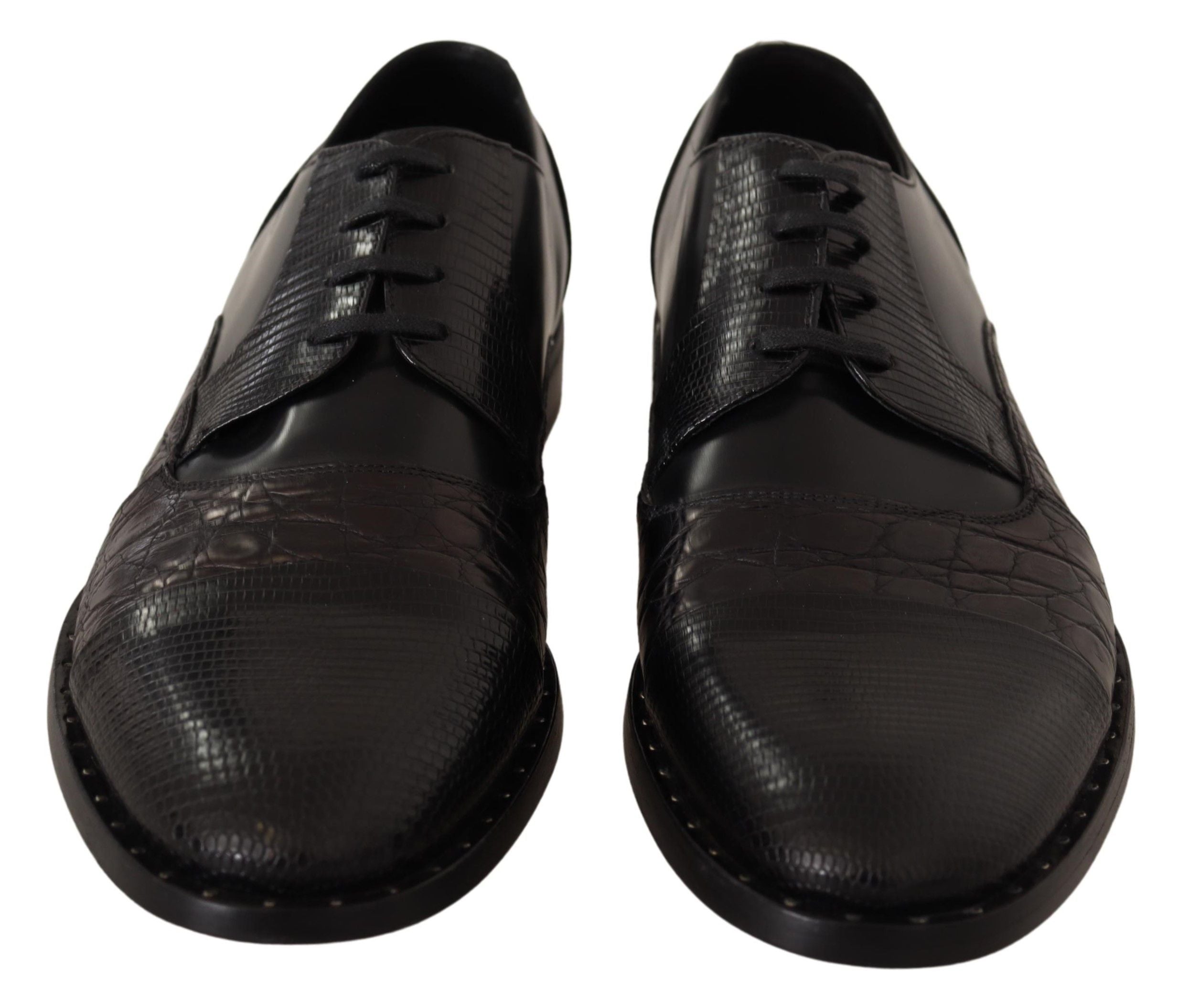 Dolce & Gabbana Dolce & Gabbana Black Leather Exotic Skins Formal Men's Shoes