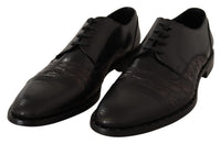 Dolce & Gabbana Dolce & Gabbana Black Leather Exotic Skins Formal Men's Shoes