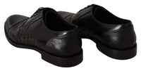 Dolce & Gabbana Dolce & Gabbana Black Leather Exotic Skins Formal Men's Shoes