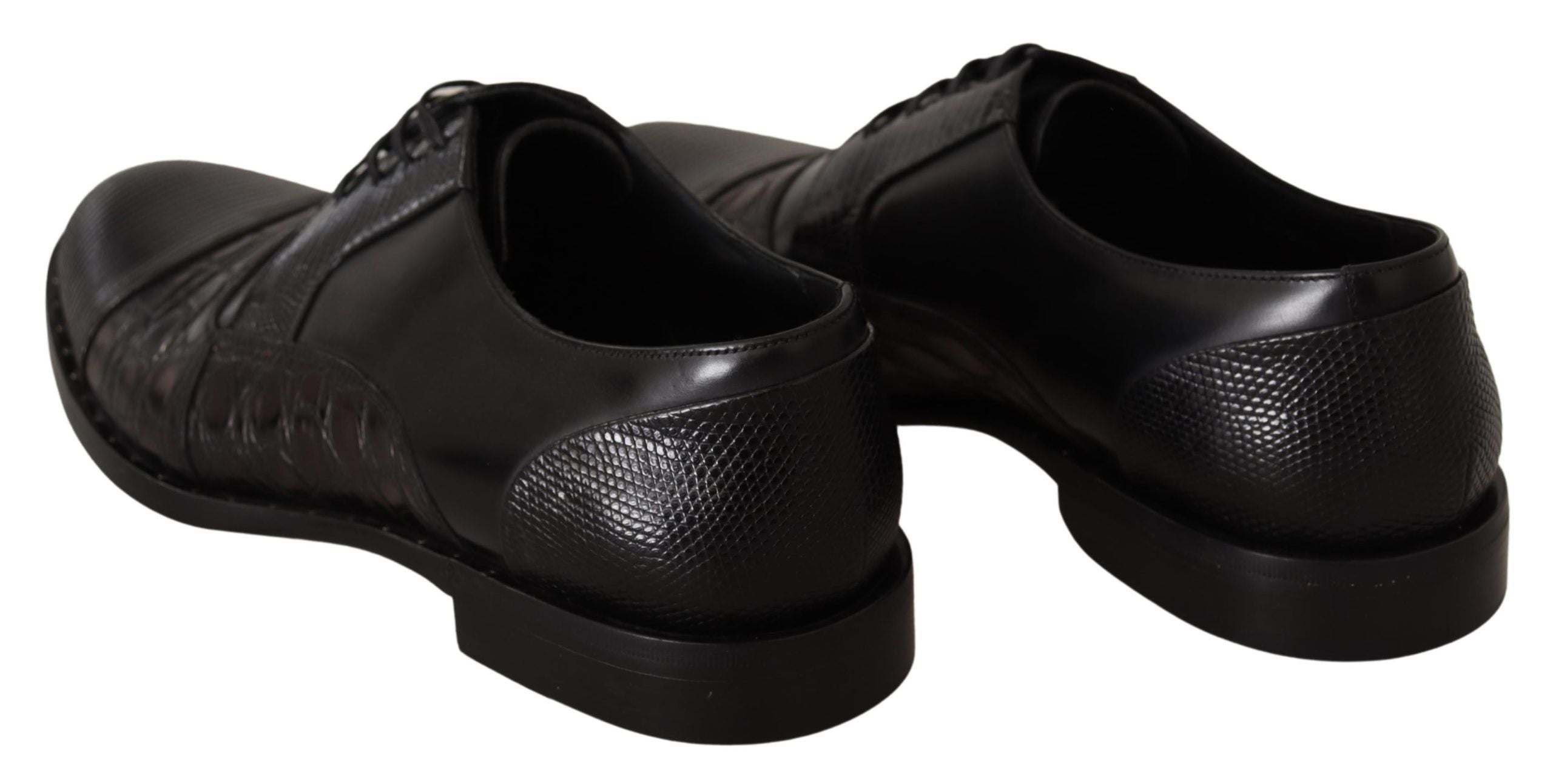 Dolce & Gabbana Dolce & Gabbana Black Leather Exotic Skins Formal Men's Shoes