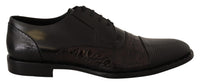 Dolce & Gabbana Dolce & Gabbana Black Leather Exotic Skins Formal Men's Shoes