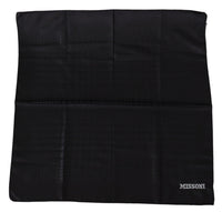Missoni Black Wool Knit Unisex Neck Wrap Shawl Men's Scarf