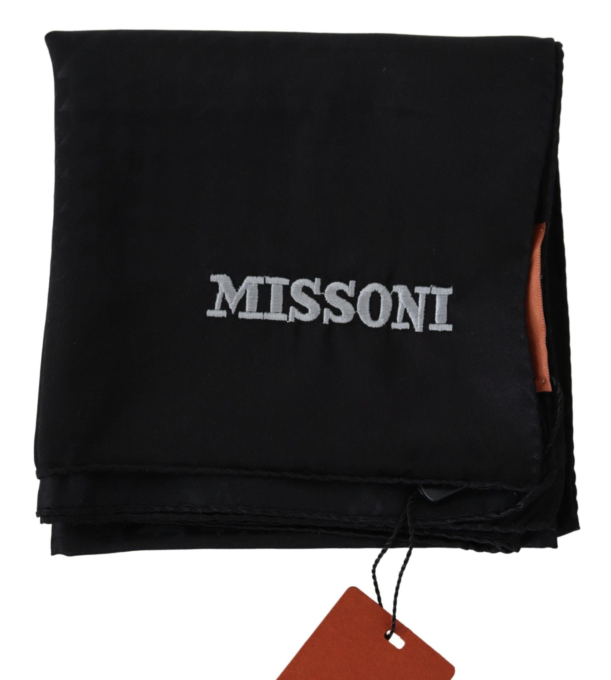Missoni Black Wool Knit Unisex Neck Wrap Shawl Men's Scarf