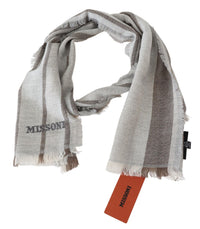 Missoni Multicolor Striped Wool Unisex Neck Wrap Men's Scarf
