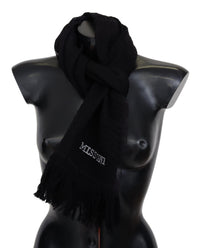 Missoni Black Wool Unisex Neck Warmer Wrap Men's Scarf