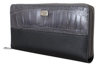 Dolce & Gabbana Dolce & Gabbana Black Zip Around Continental Clutch Leather Men's Wallet