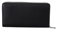 Dolce & Gabbana Dolce & Gabbana Black Zip Around Continental Clutch Leather Men's Wallet