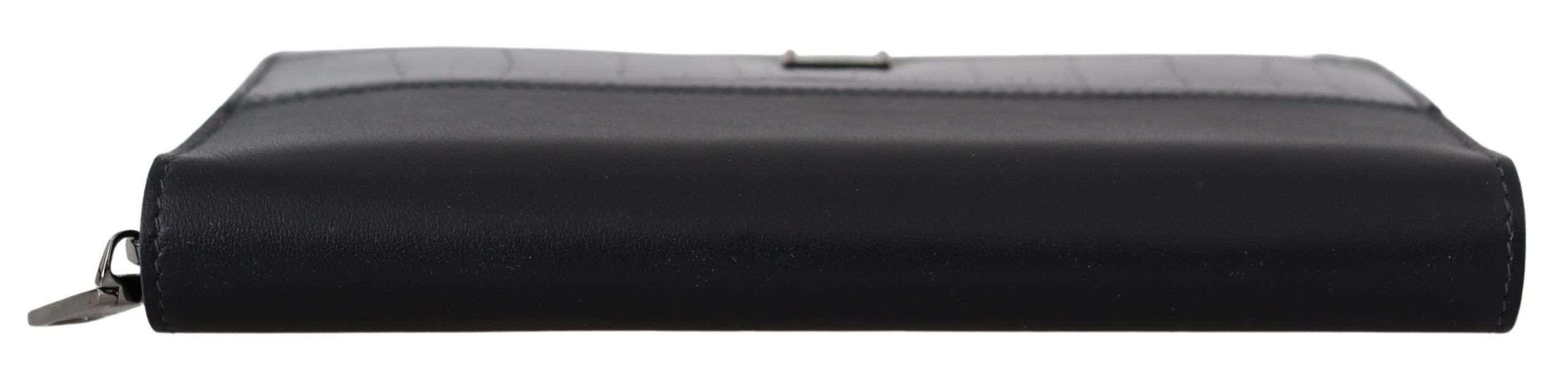 Dolce & Gabbana Dolce & Gabbana Black Zip Around Continental Clutch Leather Men's Wallet