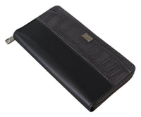 Dolce & Gabbana Dolce & Gabbana Black Zip Around Continental Clutch Leather Men's Wallet