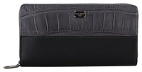 Dolce & Gabbana Dolce & Gabbana Black Zip Around Continental Clutch Leather Men's Wallet