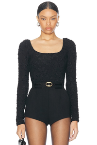 Givenchy Deep Round Neck Long Sleeve T-Shirt_Black