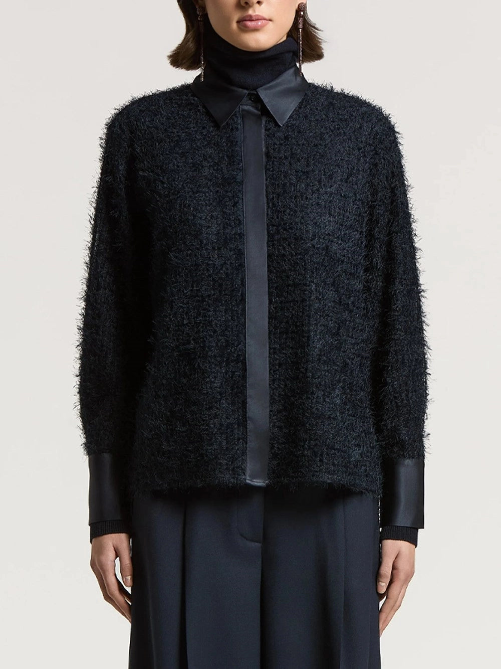 Peserico Women Tulle Shirt With Satin Collar