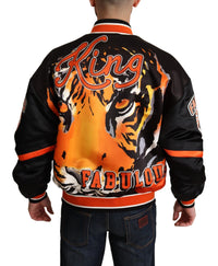 Dolce & Gabbana Dolce & Gabbana Multicolor Bomber King Logo #DGMILLENNIALS Men's Jacket