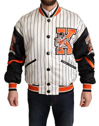 Dolce & Gabbana Dolce & Gabbana Multicolor Bomber King Logo #DGMILLENNIALS Men's Jacket