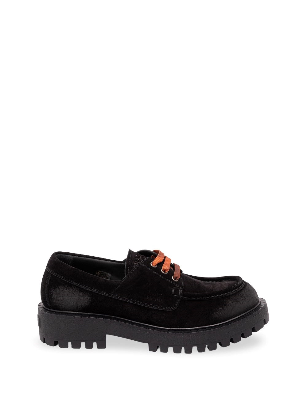Prada Prada Men Waxed Suede Lace-Up Shoes