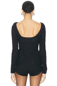 Givenchy Deep Round Neck Long Sleeve T-Shirt_Black