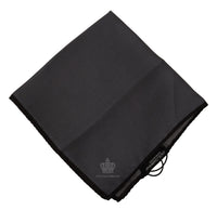 Dolce & Gabbana Dolce & Gabbana Gray 100% Silk Square Men's Gray 100% Silk Square Men's Handkerchief