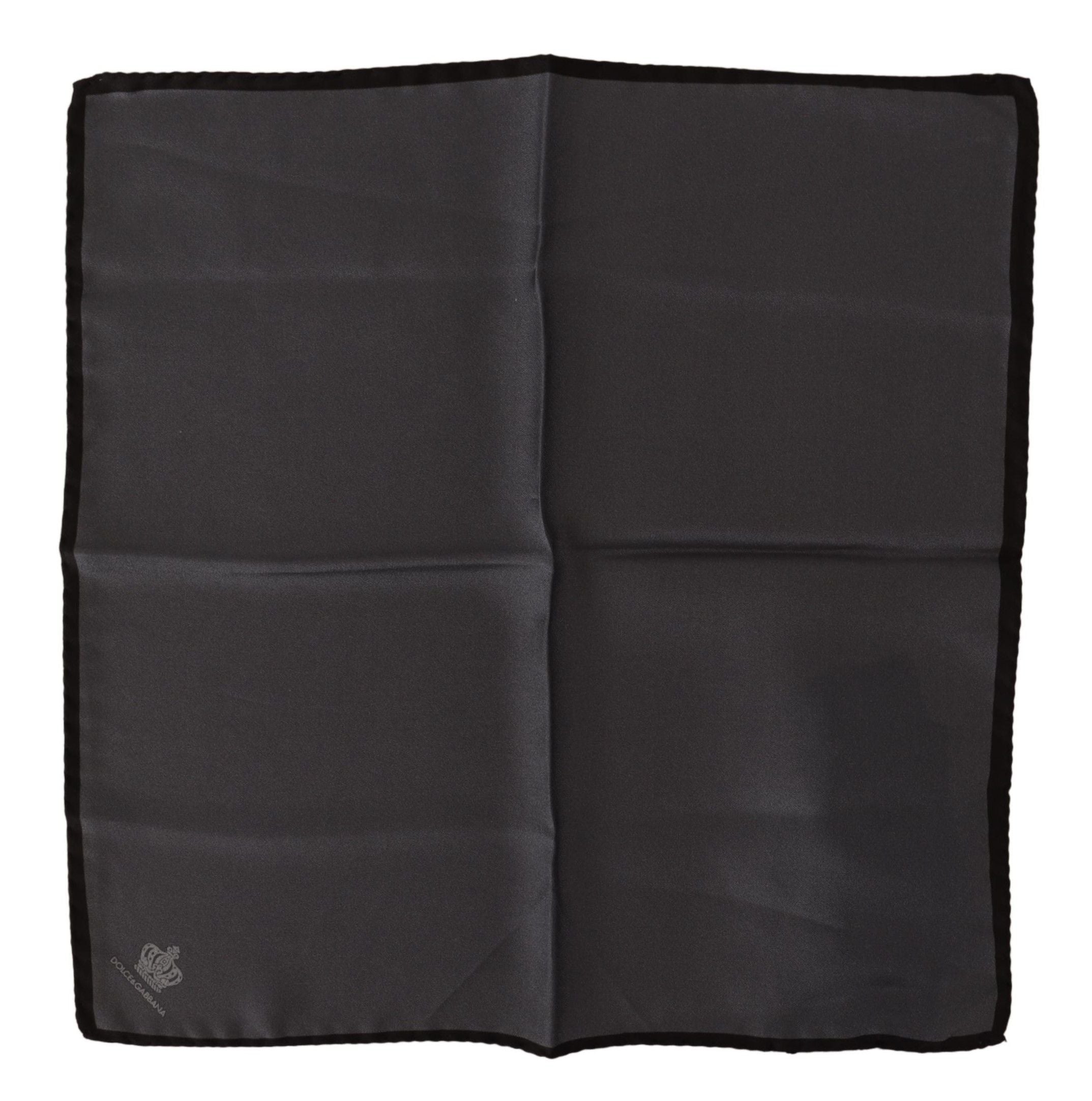 Dolce & Gabbana Dolce & Gabbana Gray 100% Silk Square Men's Gray 100% Silk Square Men's Handkerchief